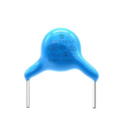 انواع خازن سرامیکی 102M/400V مقاومت در برابر دمای بالا / بازدارنده شعله