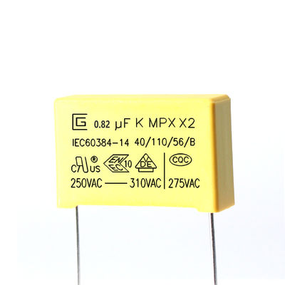پایداری خوب خازن 824k 0.82 UF 275V مقاومت عالی در برابر رطوبت