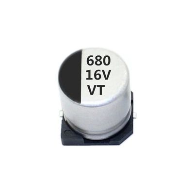 خازن آلومینیومی الکترولیتی 680uf 16v عملکرد الکتریکی خوب