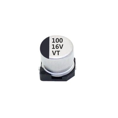 عملکرد پایدار 100uf 16v خازن SMD، خازن آلومینیومی الکترولیتی