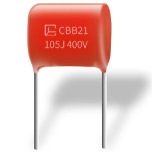 خازن های پلی پروپیلن متالیزه با مقاومت خوب در برابر رطوبت CBB21 105J 400V P15MM