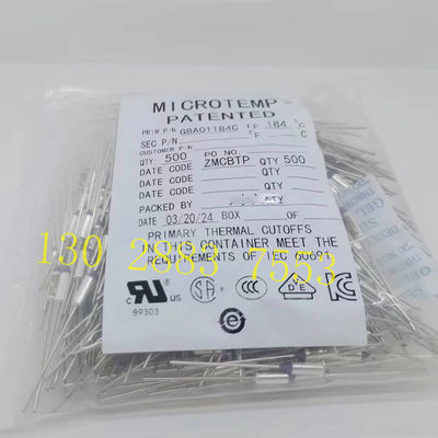 MICROTEMP G8A00072C فیوز حرارتی ظرفیت قطع جریان تا 25 آمپر در 250VAC G8A01Tf072C