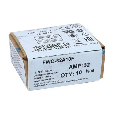 قابلیت دوچرخه سواری و عملکرد عالی فیوز کرامیک ایتون بوسمن 10 X 38 میلی متر فیوز فرول FWC-32A10F